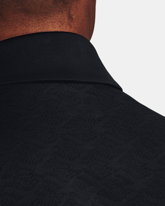 Men's UA Playoff Birdie Jacquard Polo in Black image number 3
